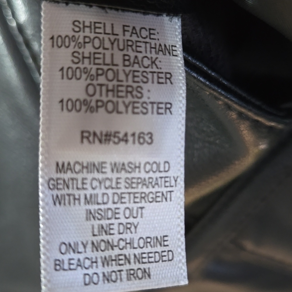 Marc New York Andrew Marc Black‎ Wide Leg Faux Leather Pants Ladies 4 Soft Crop - Picture 5 of 5